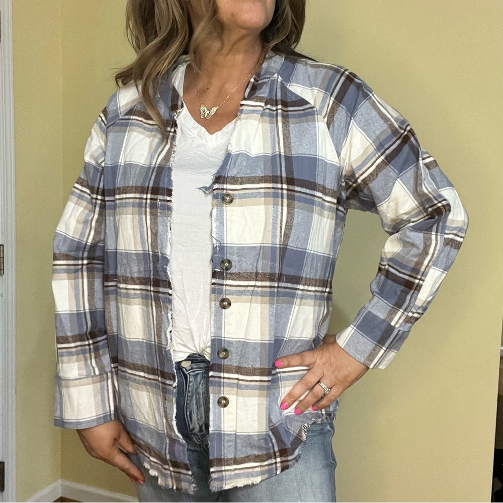 NWOT Perch Flannel Shacket Size 1X